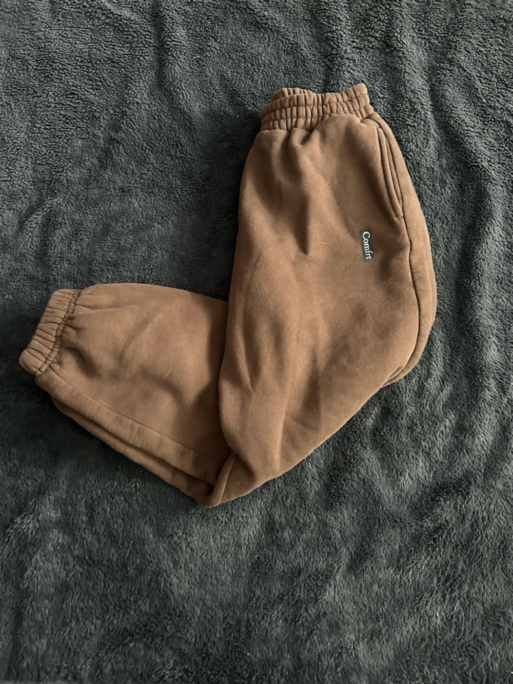 Kids cmfrt Brown Fleece Jogger Pants